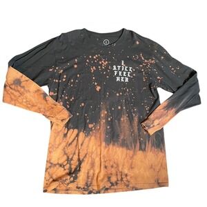 Jonny Craig Bleached Tie Dye Long Sleeve T Shirt Large Metalcore Merch